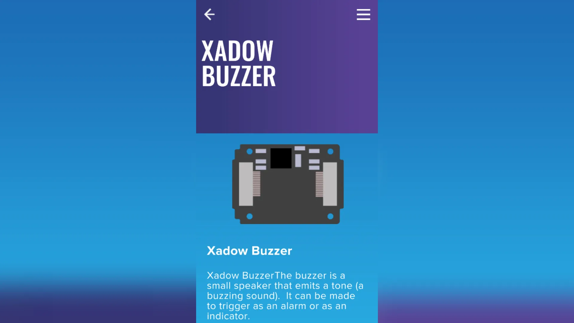 Component details page